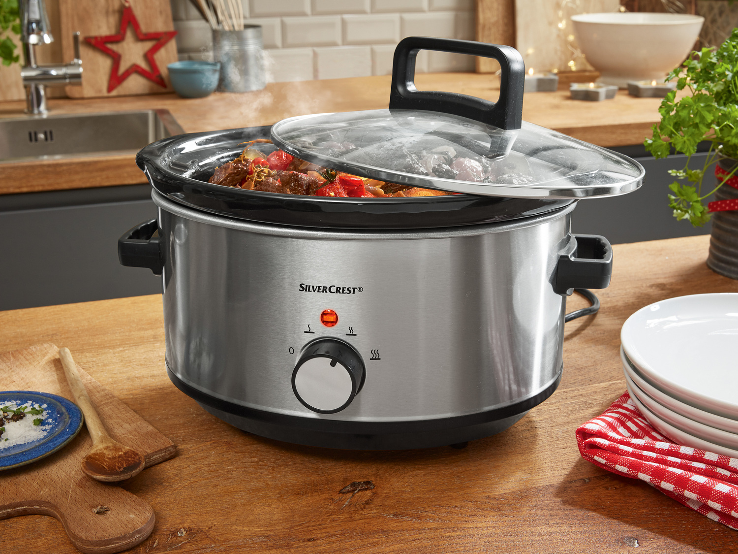 Wolnowar 230 W Silverscrest Kitchen Tools, cena 79,90 PLN
- 3 poziomy gotowania
- ...
