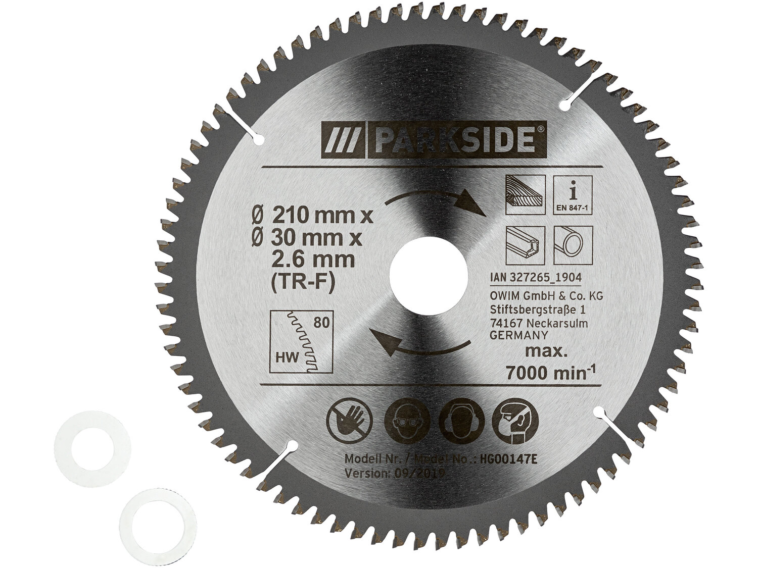 Tarcza do cięcia Ø 210 mm Parkside, cena 19,99 PLN
4 wzory
- Ø otworu: 30 ...