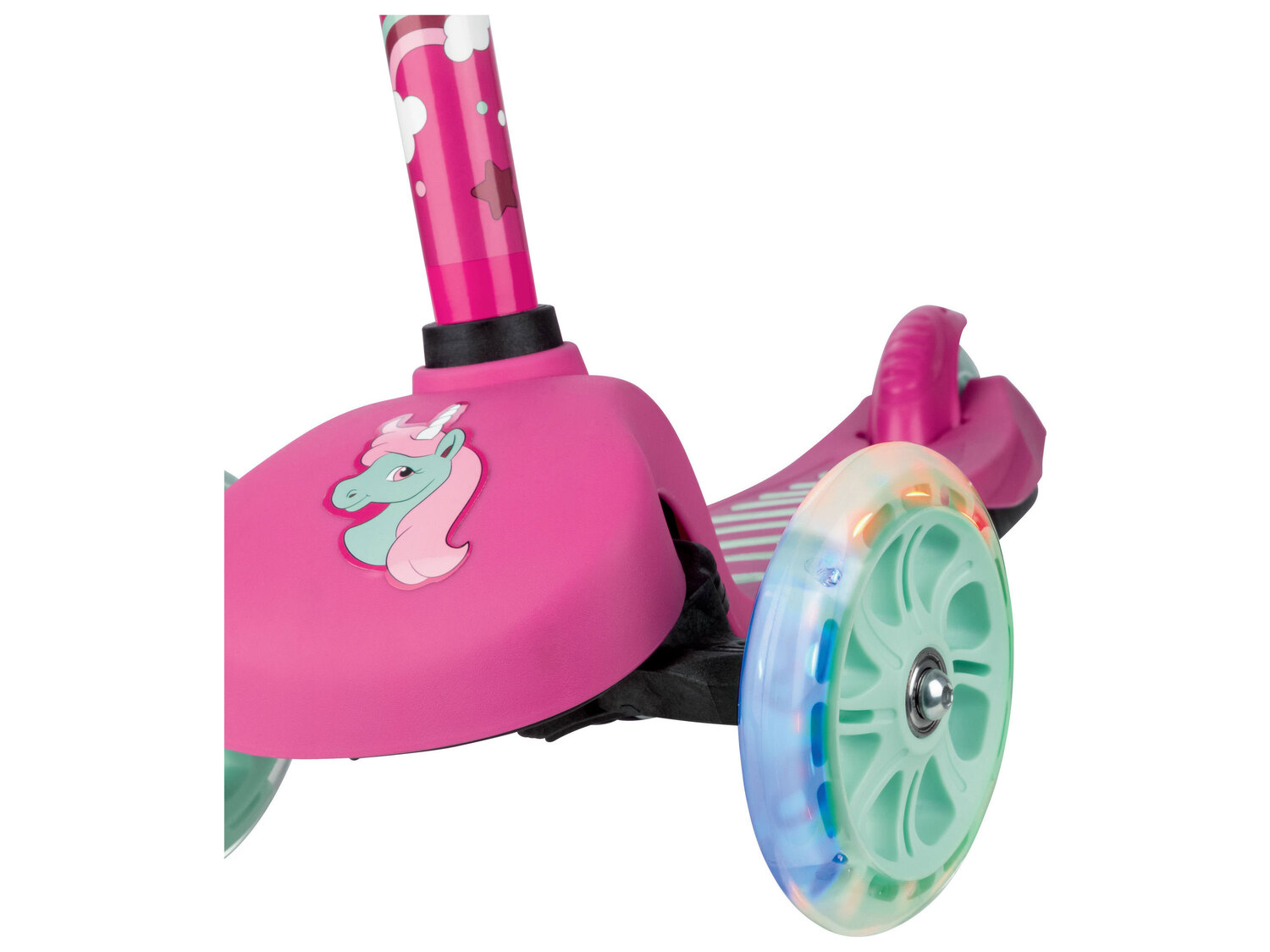 Hulajnoga z diodami LED Playtive, cena 89,90 PLN
- kolorowe oświetlenie kółek ...