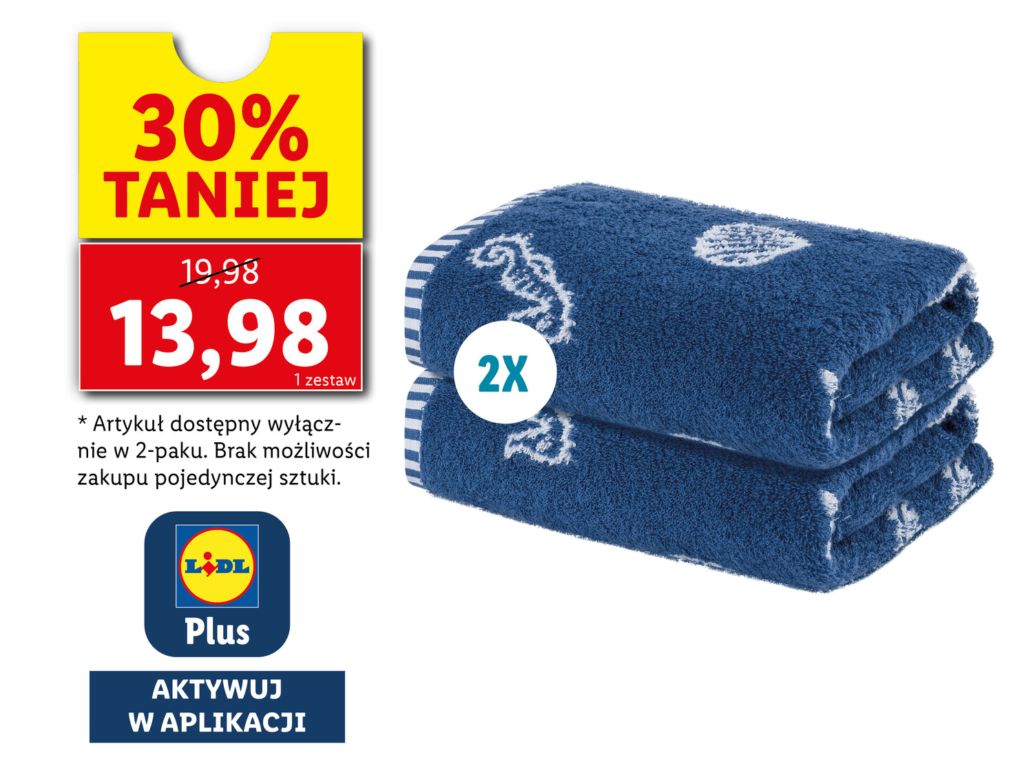 Ręczniki frotté 50 x 100 cm, 2 szt.* , cena 19,98 PLN
- miękkie i puszyste
- ...