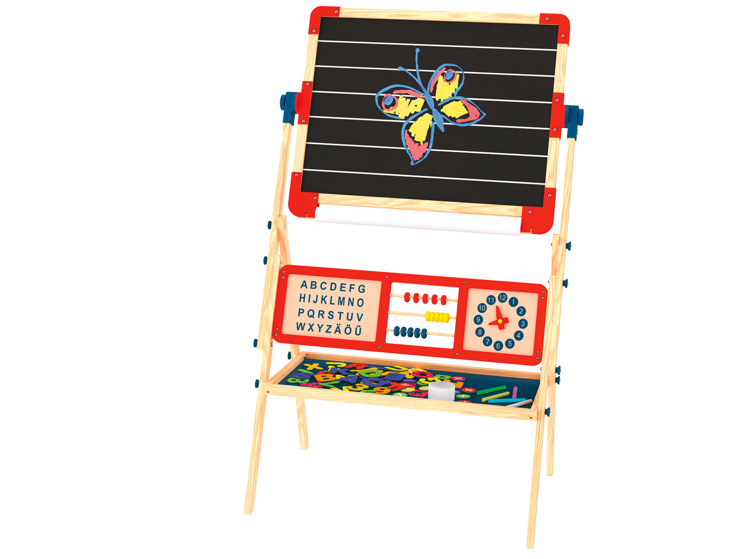 Dwustronna tablica edukacyjna Playtive, cena 89,90 PLN
- w zestawie: 5 kred, gąbka, ...