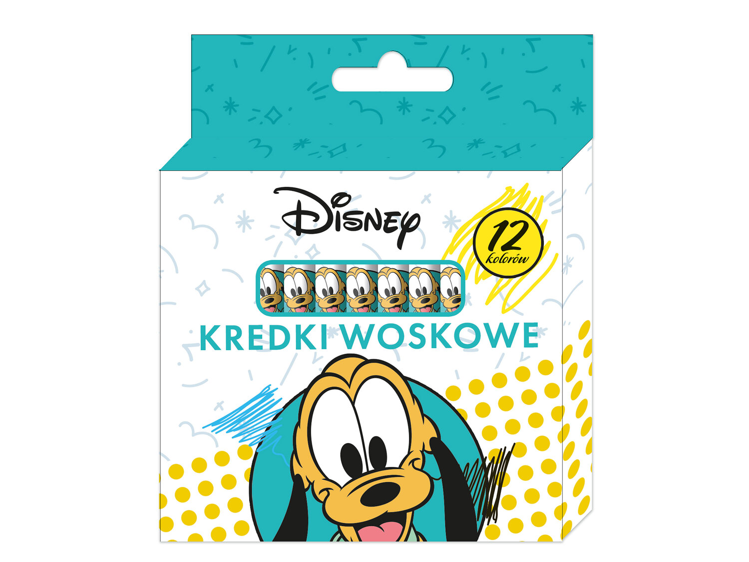 Kredki woskowe, 12 kolorów , cena 3,99 PLN
5 zestawów do wyboru