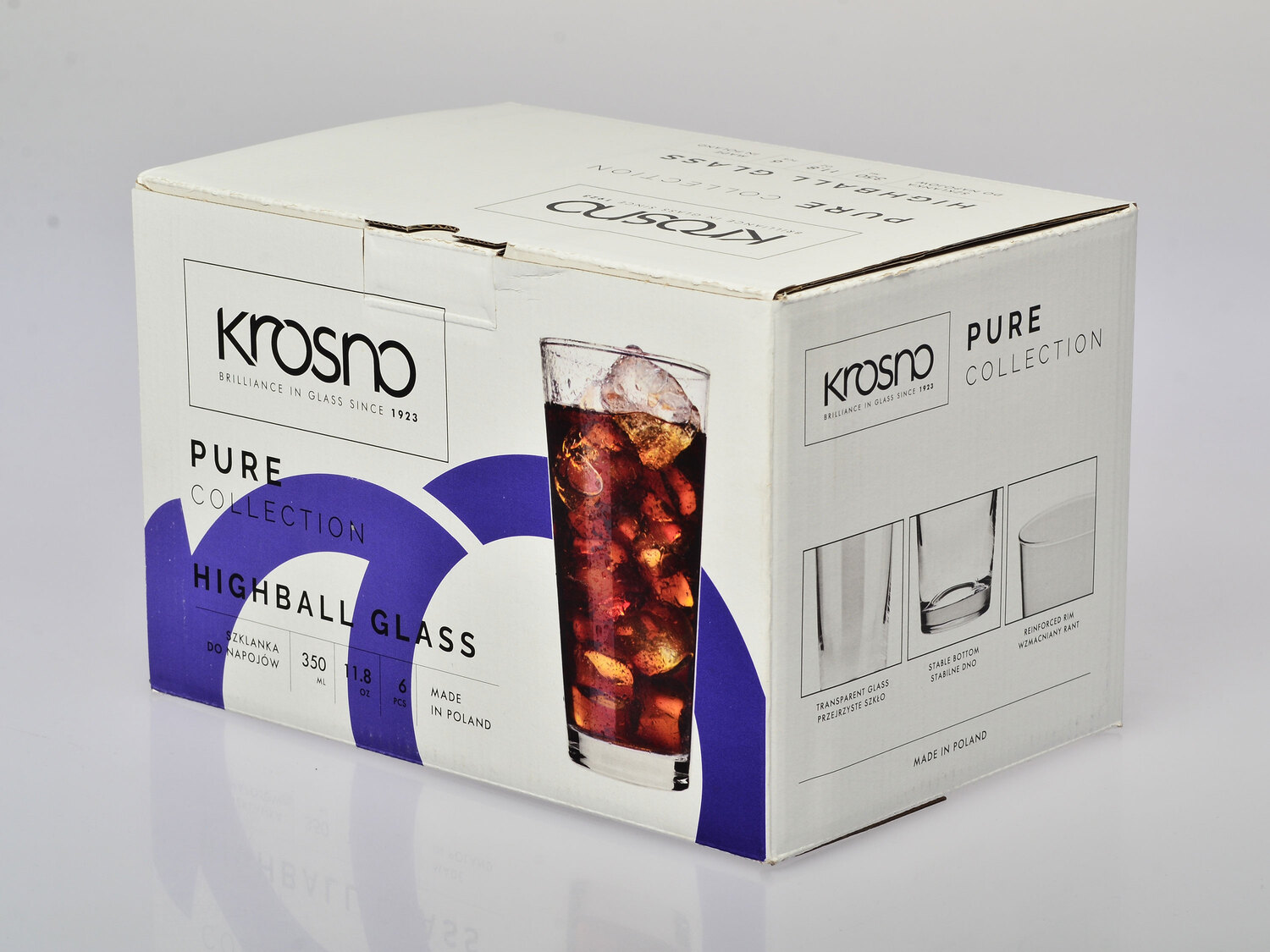 KROSNO Zestaw 6 szklanek do napojów, 350 ml , cena 15,99 PLN
- można w nich pić ...