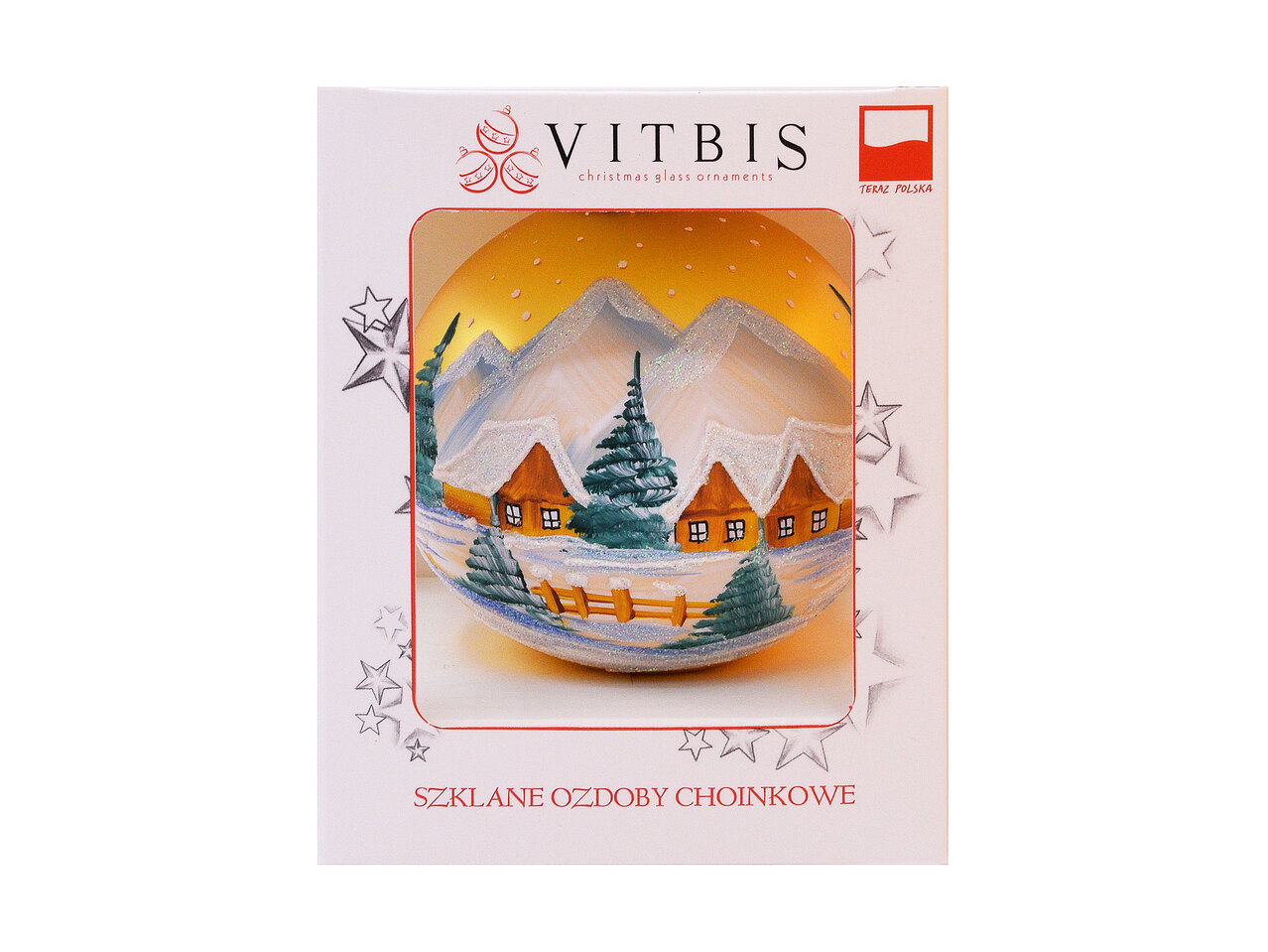 VITBIS® Bombka szklana pejzaż 100 mm , cena 16,99 PLN
VITBIS® Bombka szklana ...