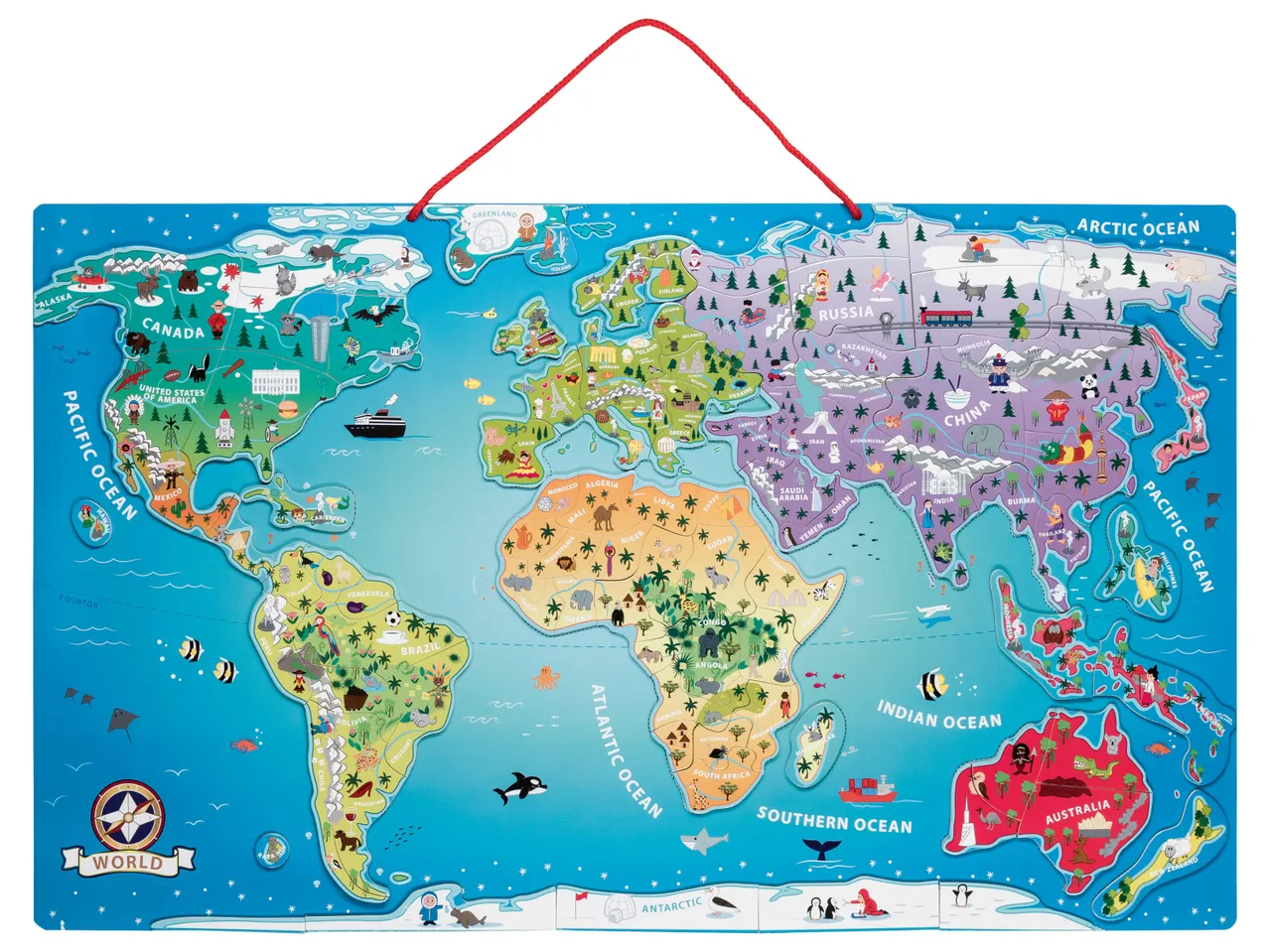 Magnetyczna zabawkowa mapa świata lub Europy , cena 79,9 PLN 
Magnetyczna zabawkowa ...