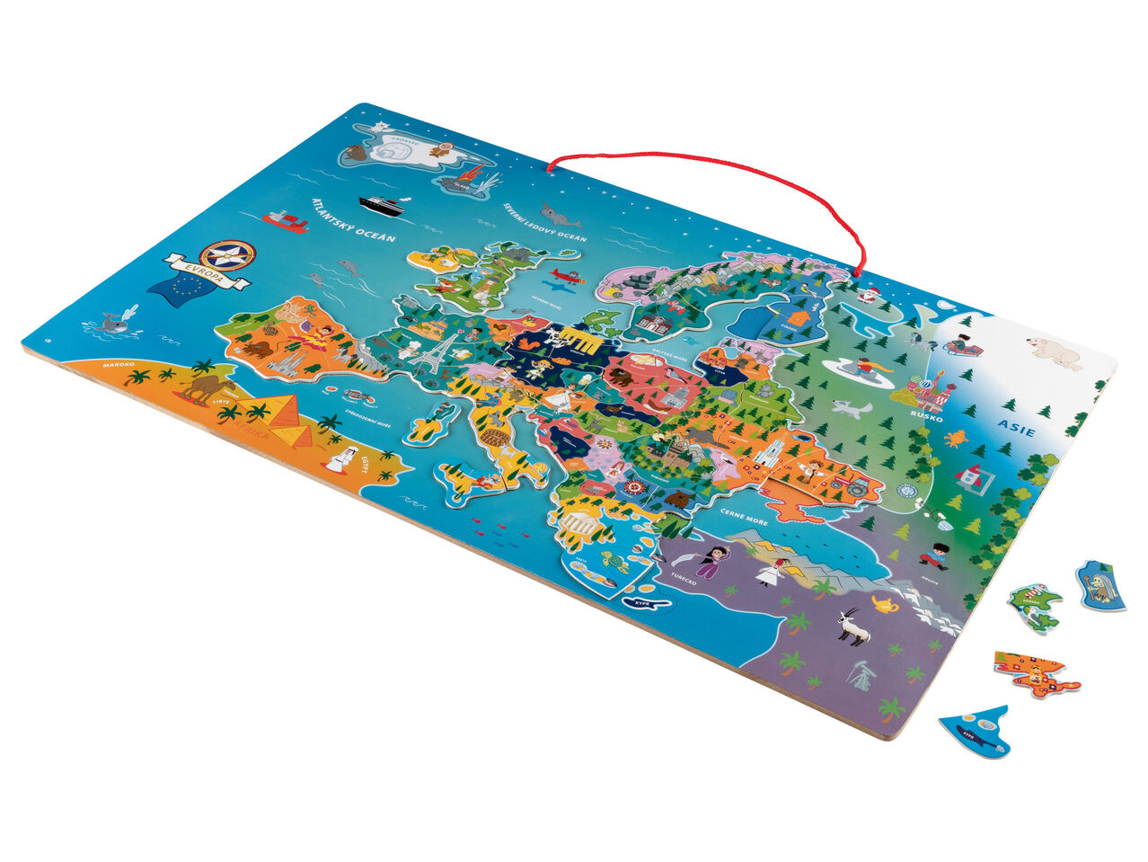 PLAYTIVE® Magnetyczna mapa świata lub Europy , cena 79,9 PLN 

- z naturalnego ...