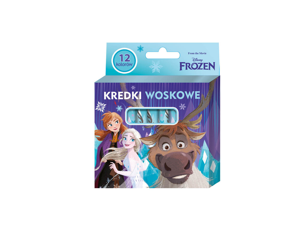 Kredki woskowe, 12 kolorów , cena 3,99 PLN