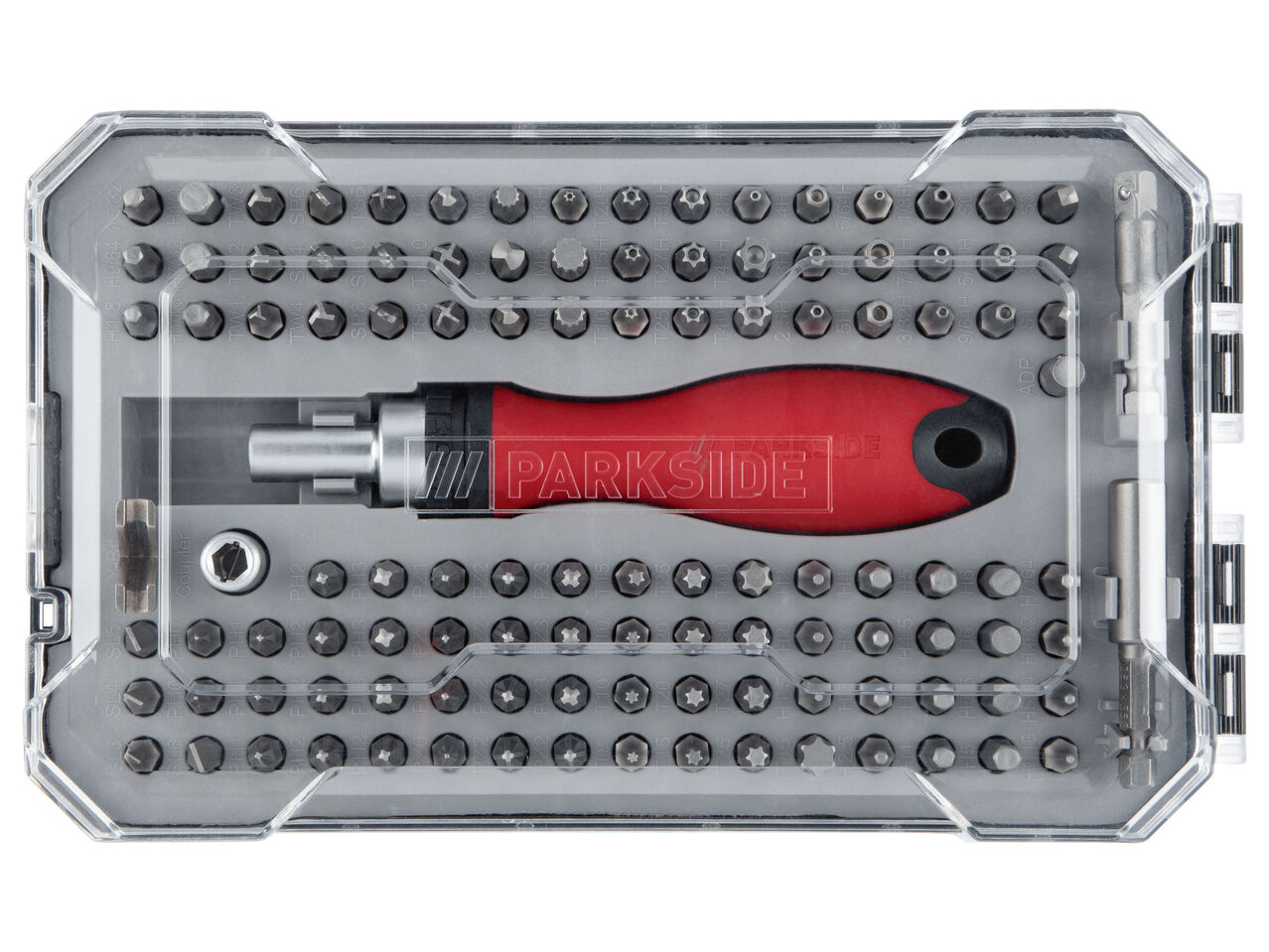 PARKSIDE® Zestaw bitów do wkrętaka z grzechotką, , cena 49,99 PLN
115 elementów ...