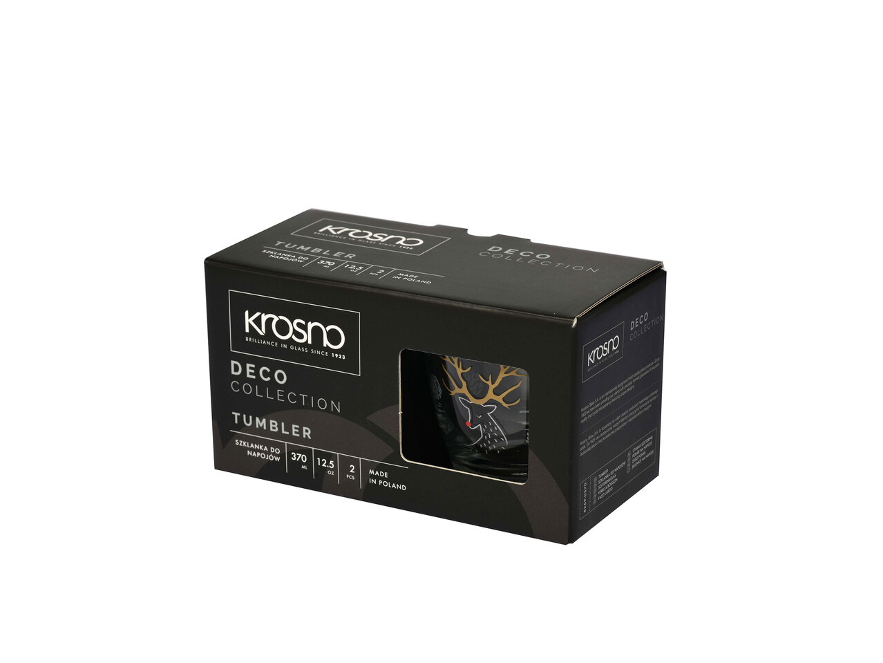 KROSNO® Szklanki świąteczne DECO 370 ml, 2 szt. , cena 12,99 PLN