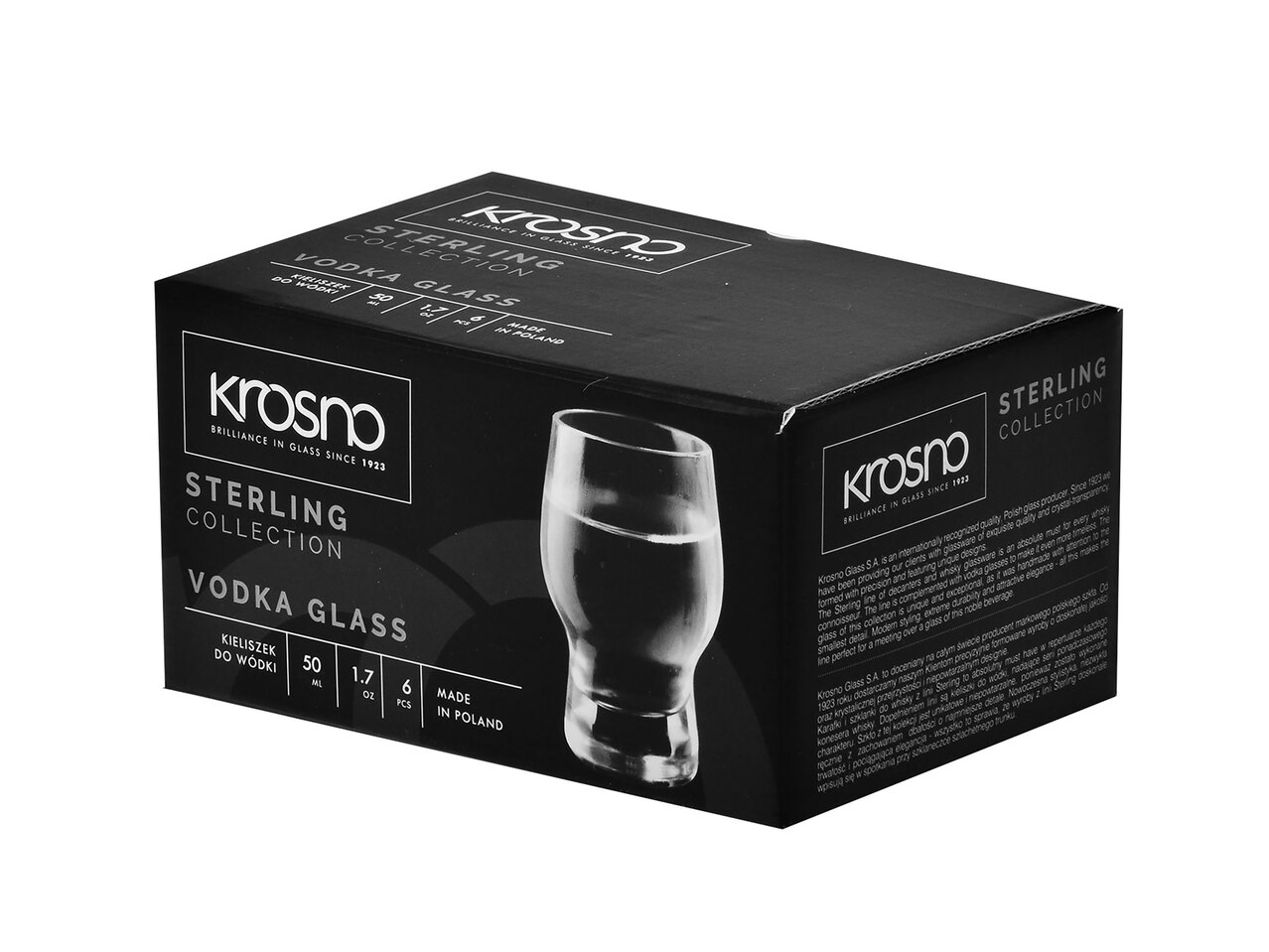KROSNO® Kieliszki do wódki STERLING 50 ml, 6 szt. , cena 29,99 PLN
