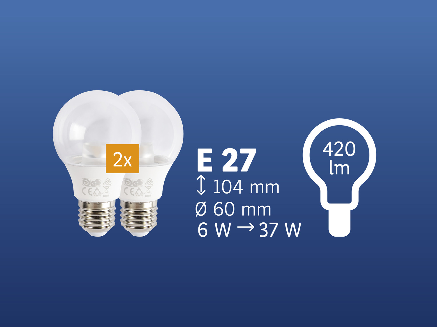 Żarówki LED, 2 szt. Livarno Lux, cena 11,99 PLN
- klasa energetyczna A+
- ilość ...