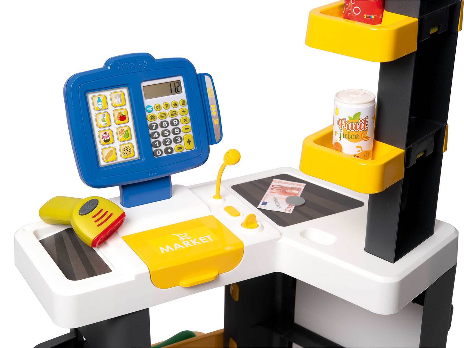 Sklep z kasą i akcesoriami Smoby, cena 179,00 PLN
- w zestawie: wózek ...