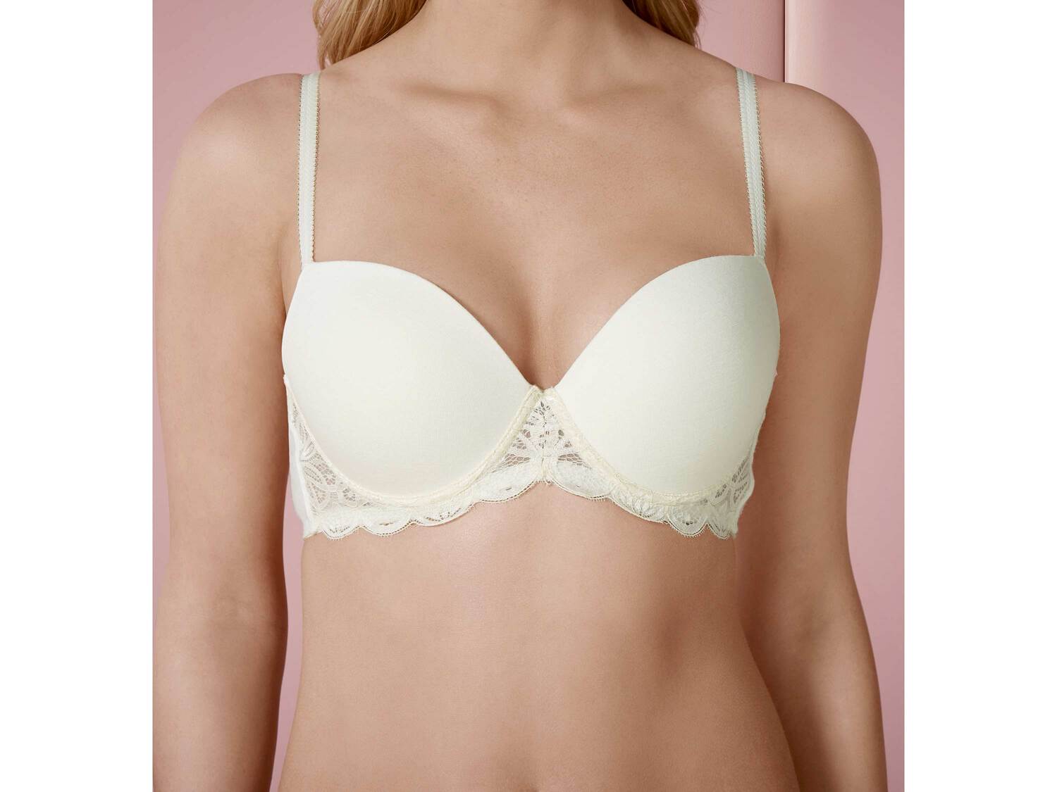 Biustonosz push-up z koronką Esmara Lingerie, cena 22,99 PLN 
- rozmiary: 75B, ...