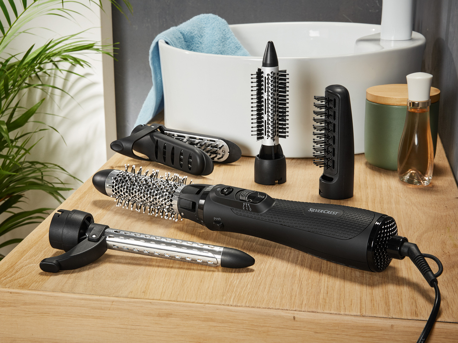 Zestaw do stylizacji włosów 6 w 1, 1000 W Silvercrest Personal Care, cena 49,99 ...