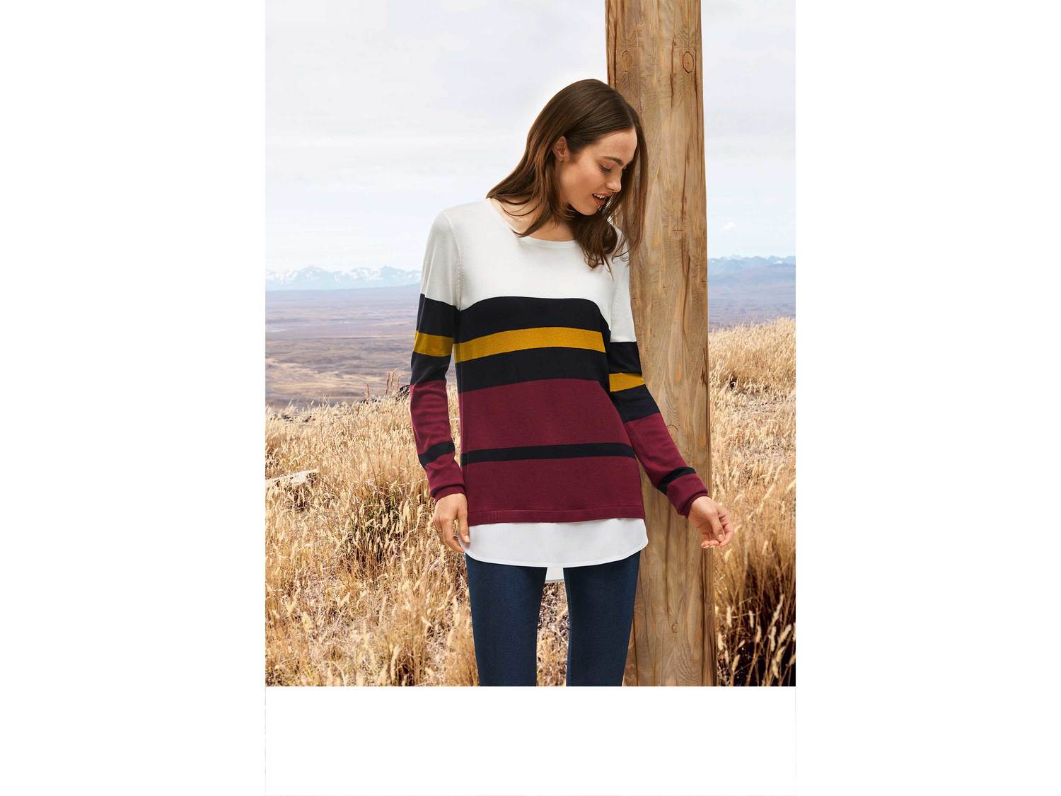 Sweter z koszulowym brzegiem Esmara, cena 34,99 PLN
- sweter: 84% wiskozy (LENZING™ ...