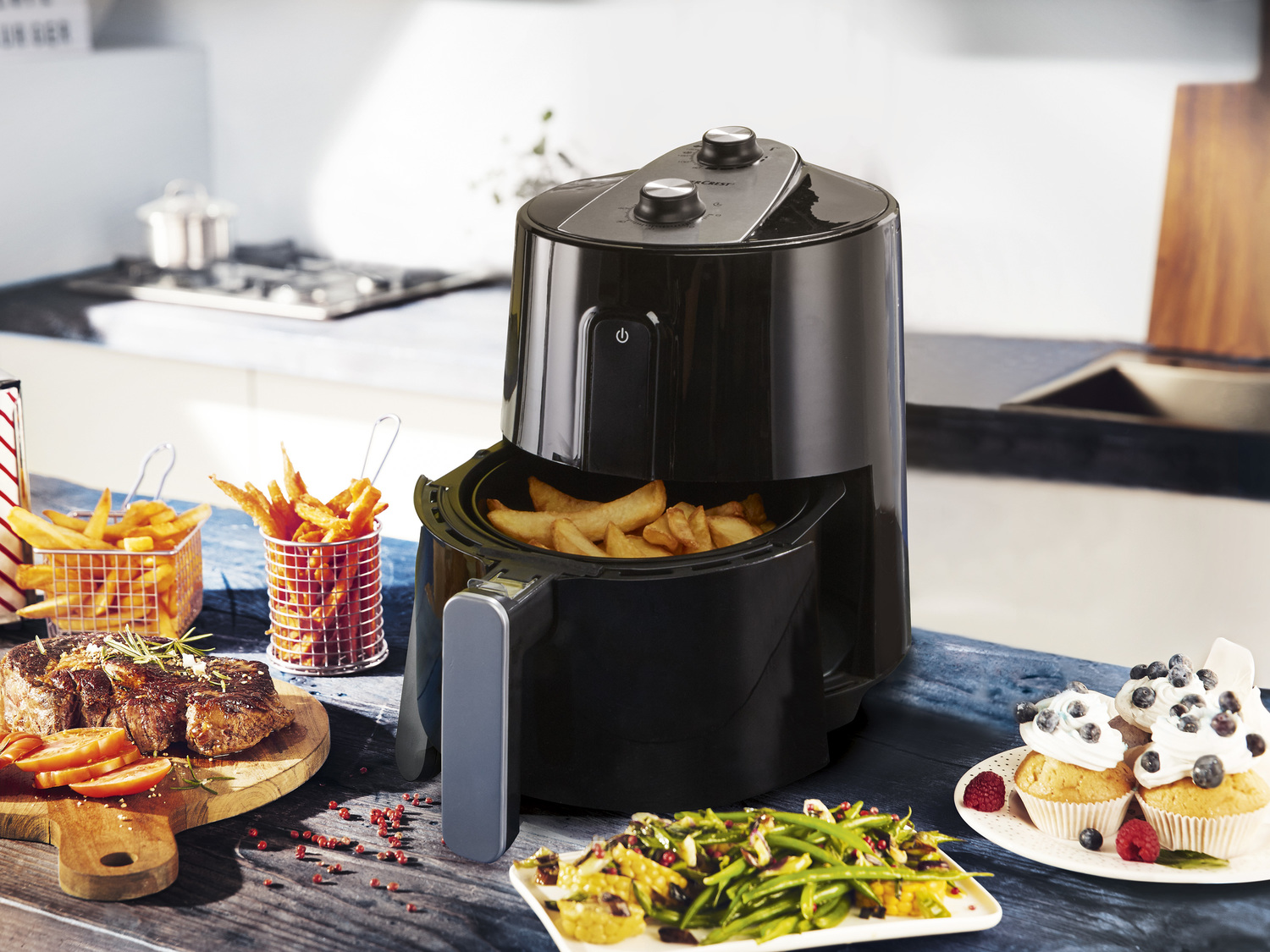 Frytkownica na gorące powietrze 1500 W Silvercrest Kitchen Tools, cena 229,00 PLN ...