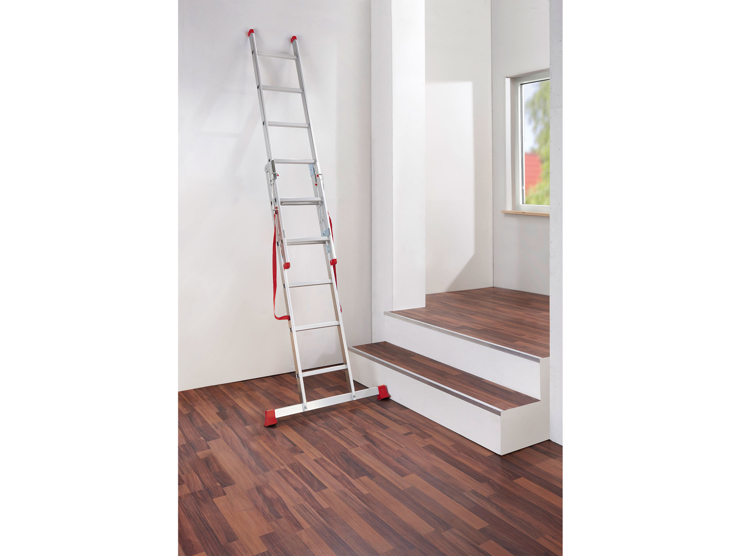 Aluminiowa drabina wielofunkcyjna Powerfix, cena 199,00 PLN 
- 3 w 1: możliwość ...