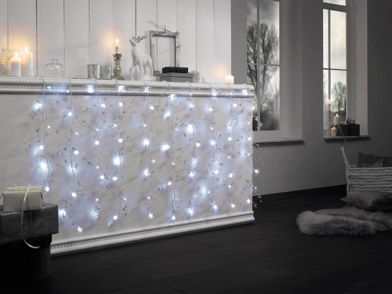 Dekoracja świetlna LED z timerem , cena 64,90 PLN
3 wzory
- 130 x 80 cm (szer. ...